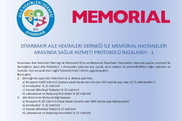 Diyahed İle Memorial Hastaneleri Arasındaki Protokol Uzatıldı