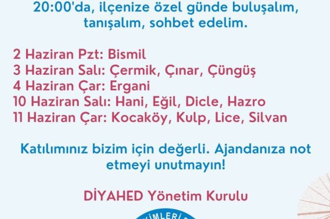 DİYAHED Saha Buluşmaları: Kahve & Sohbet Daveti