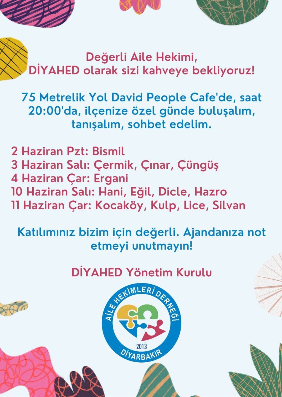 DİYAHED Saha Buluşmaları: Kahve & Sohbet Daveti